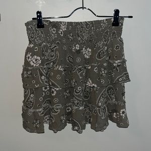 Aerie tiered ruffle mini skirt Small